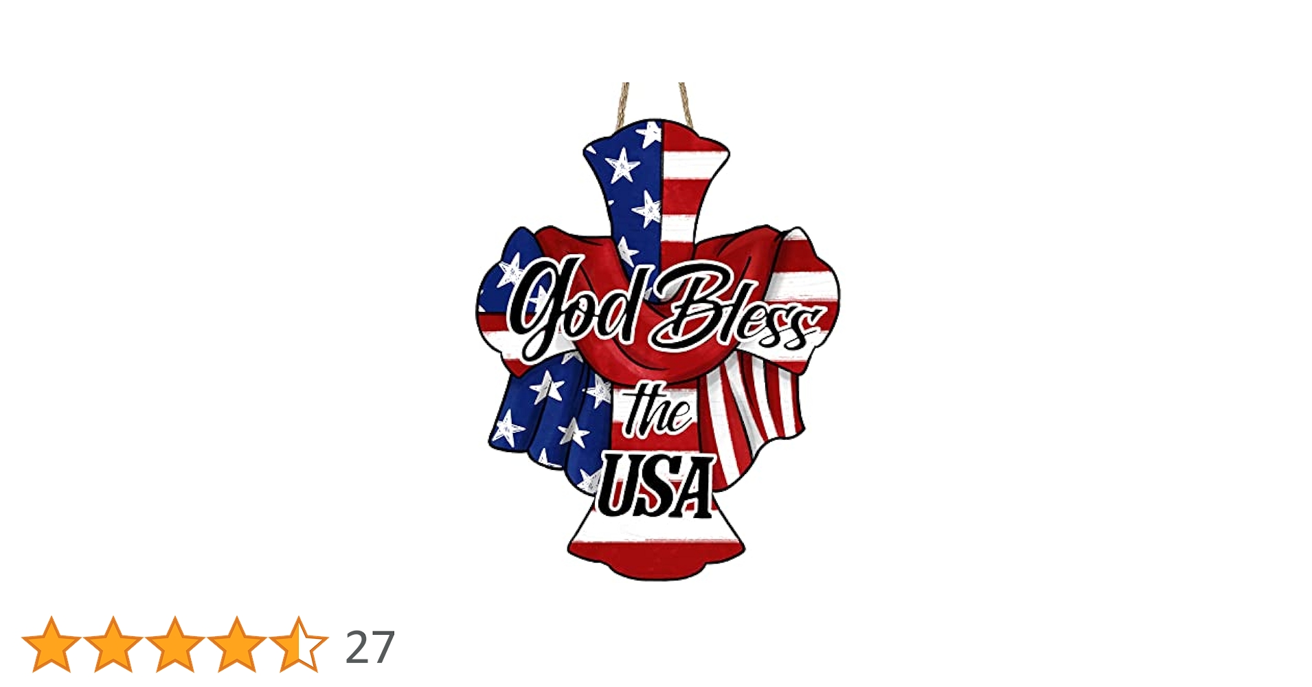 Amazon｜Deroro 7月4日 God Bless The USA 愛国心 宗教 クロス